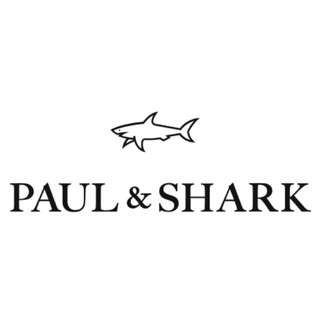 Paul & Shark logo with shark outline, black text on white background