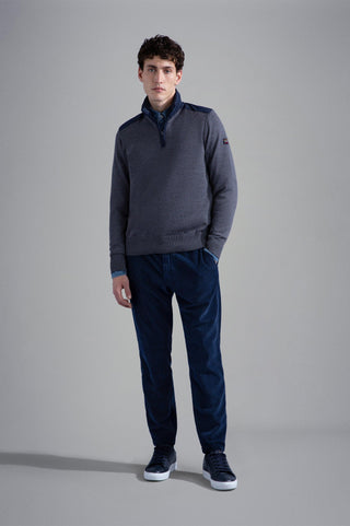 Paul & Shark - Col zip de laine avec appliqués de nylon - LE CAPITAINE D'A BORD