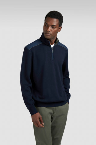Paul & Shark - Chandail col zip de laine Typhoon Platinum