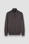Paul & Shark - Chandail col zip de laine avec appliqués Loro Piana Rain System©