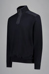Paul & Shark - Chandail col zip de laine avec appliqués Loro Piana Rain System©