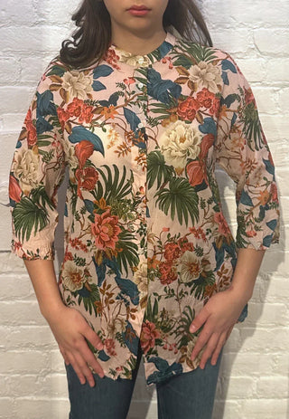 VLT's by Valentina's - 24-204 - Blouse florale manches 3/4 de coton