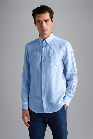 Paul & Shark - Chemise de lin manches longues à rayures - LE CAPITAINE D'A BORD