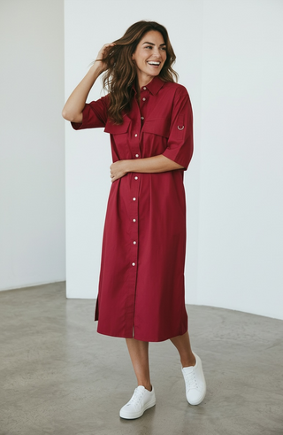 VLT's by Valentina's - 25-316 - Robe longue safari de coton