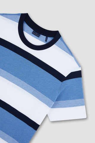 Paul & Shark - T-shirt manches courtes rayé de coton mercerisé