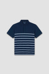 Paul & Shark - Polo manches courtes rayé de coton piqué détails de lin