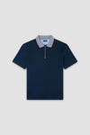 Paul & Shark - Polo col zip manches courtes de coton piqué