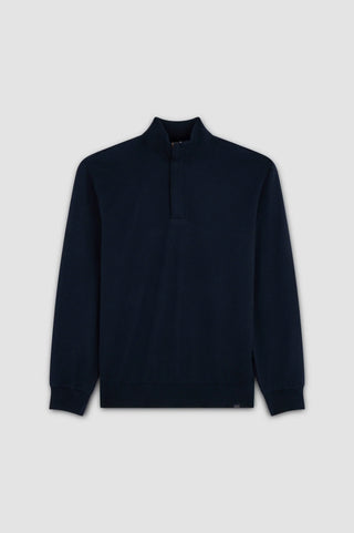 Paul & Shark - Chandail col zip de laine avec Alcantara®