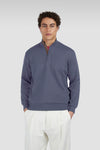 Paul & Shark - Chandail col zip de laine d'été avec Alcantara®