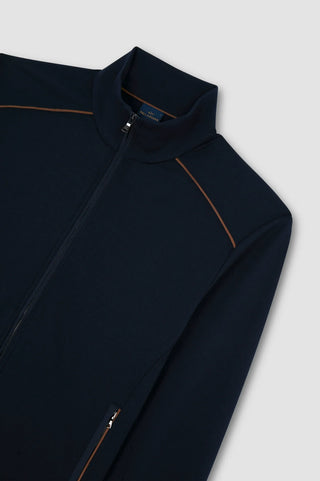 Paul & Shark - Cardigan extensible Typhoon Platinum avec Alcantara