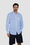 Paul & Shark - Chemise de lin manches longues unie