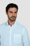 Paul & Shark - Chemise de lin manches longues unie