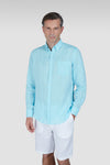 Paul & Shark - Chemise de lin manches longues unie