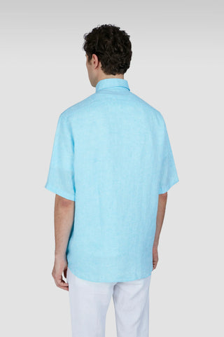 Paul & Shark - Chemise unie de lin manches courtes