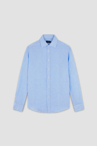 Paul & Shark - Chemise de lin manches longues à rayures