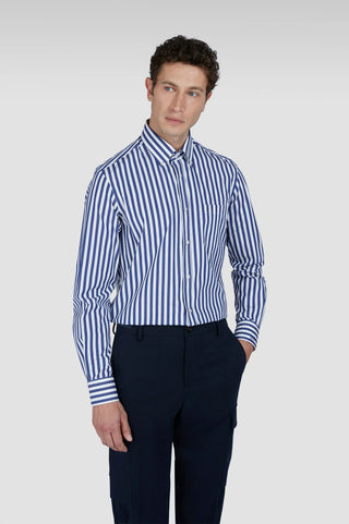 Paul & Shark - Chemise en popeline de coton Soft Touch à rayures