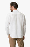 34 Heritage - Linen Chambray Shirt Bright White - LE CAPITAINE D'A BORD