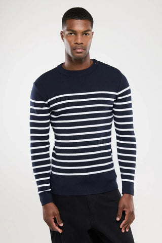 Armor-Lux - Goulenez - Pull rayé de laine merinos