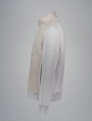 Paul & Shark - Cardigan de coton et soie avec devant Aqualeather®