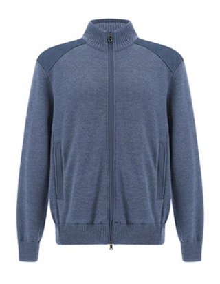 Paul & Shark - Cardigan de laine avec appliqués de velours cordé