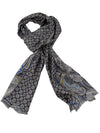 Hemley - Foulard de soie réversible paisley et motifs