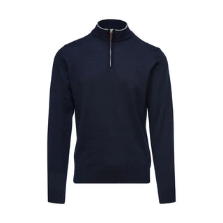 Emanuel Berg - Chandail col zip de laine mérinos extrafine