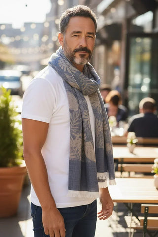 Hemley - Foulard motif feuillage de coton et polyester