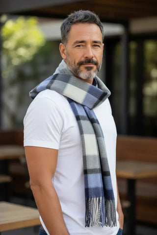 Hemley - Foulard à carreaux de cachemire