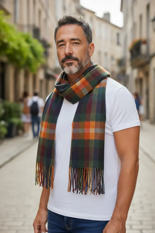 Hemley - Foulard à carreaux de cachemire
