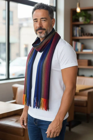 Hemley - Foulard à rayures de laine
