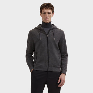 Bugatchi - Hoody à zip de mélange laine