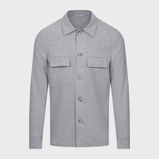 Emanuel Berg - Matt - Surchemise de flanelle de laine D-Constructed - Light Grey
