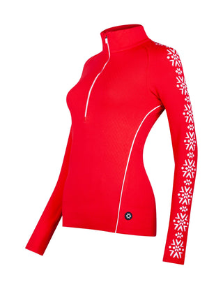 NEWLAND - Crested Butte Lady T-Neck avec Flocons aux Épaules