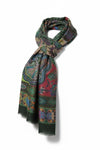 Hemley - Foulard floral de laine et cachemire