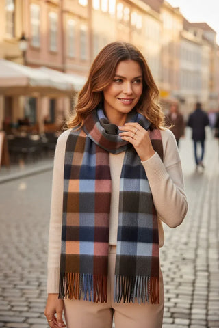 Hemley - Foulard à carreaux de cachemire