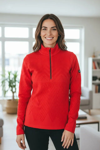 NEWLAND - Cinque Torry Lady T-Neck Uni avec Texture