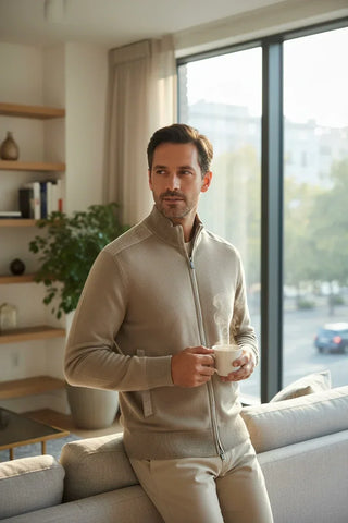 Paul & Shark - Cardigan de coton Fresco avec appliqués de lin