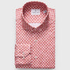 Emanuel Berg - Byron - Chemise manches longues à motifs Albini 4Flex - Modern Fit - Brick
