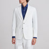Emanuel Berg - Seersucker 2-Button D-Constructed Shirt Jacket - Blanc