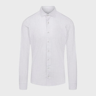 Emanuel Berg - Byron - Chemise manches longues carreaux Albini 4Flex - Modern Fit - Gris