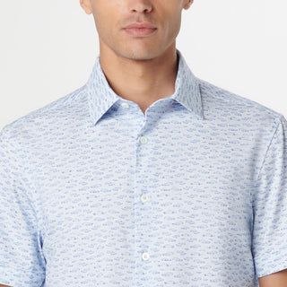 Bugatchi - Miles - Chemise imprimé automobiles manches courtes OOOHCOTTON© - LE CAPITAINE D'A BORD