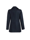 Dalmard Marine - Detroit Cachemire - Caban pour femme à boutons dorés - Marine - LE CAPITAINE D'A BORD