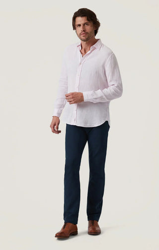 34 Heritage - Linen Chambray Shirt Pink