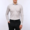 Emanuel Berg - Byron - Chemise manches longues à carreaux Albini 4Flex - Modern Fit - Gris - LE CAPITAINE D'A BORD