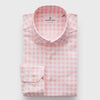 Emanuel Berg - Byron - Chemise manches longues à carreaux Albini 4Flex - Modern Fit - Rose - LE CAPITAINE D'A BORD