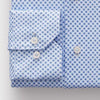 Emanuel Berg - Byron - Chemise manches longues à motifs Albini 4Flex - Modern Fit - Bleu/Blanc - LE CAPITAINE D'A BORD