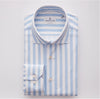 Emanuel Berg - Byron - Chemise manches longues à rayures Albini 4Flex - Modern Fit - Blanc/Bleu - LE CAPITAINE D'A BORD