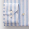 Emanuel Berg - Byron - Chemise manches longues à rayures Albini 4Flex - Modern Fit - Blanc/Bleu - LE CAPITAINE D'A BORD