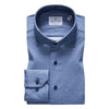 Emanuel Berg - Byron - Chemise manches longues unie Albini 4Flex - Modern Fit - Bleu - LE CAPITAINE D'A BORD