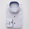 Emanuel Berg - Byron - Chemise manches longues unie Albini 4Flex - Modern Fit - Bleu pâle - LE CAPITAINE D'A BORD